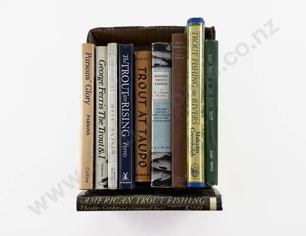 Box Of Assorted Fishing Books Image 1++