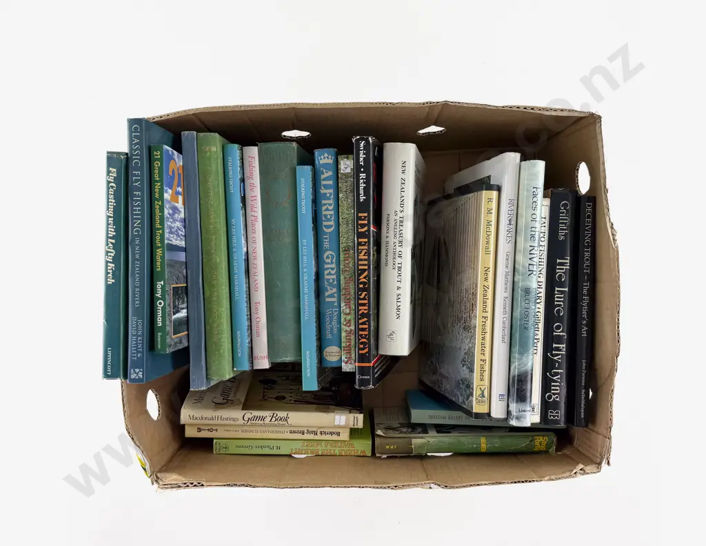 Box Of Assorted Hunting & Fishing Books Image 1++