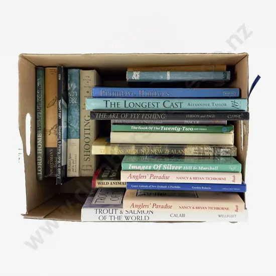 Box Of Assorted Hunting & Fishing Books