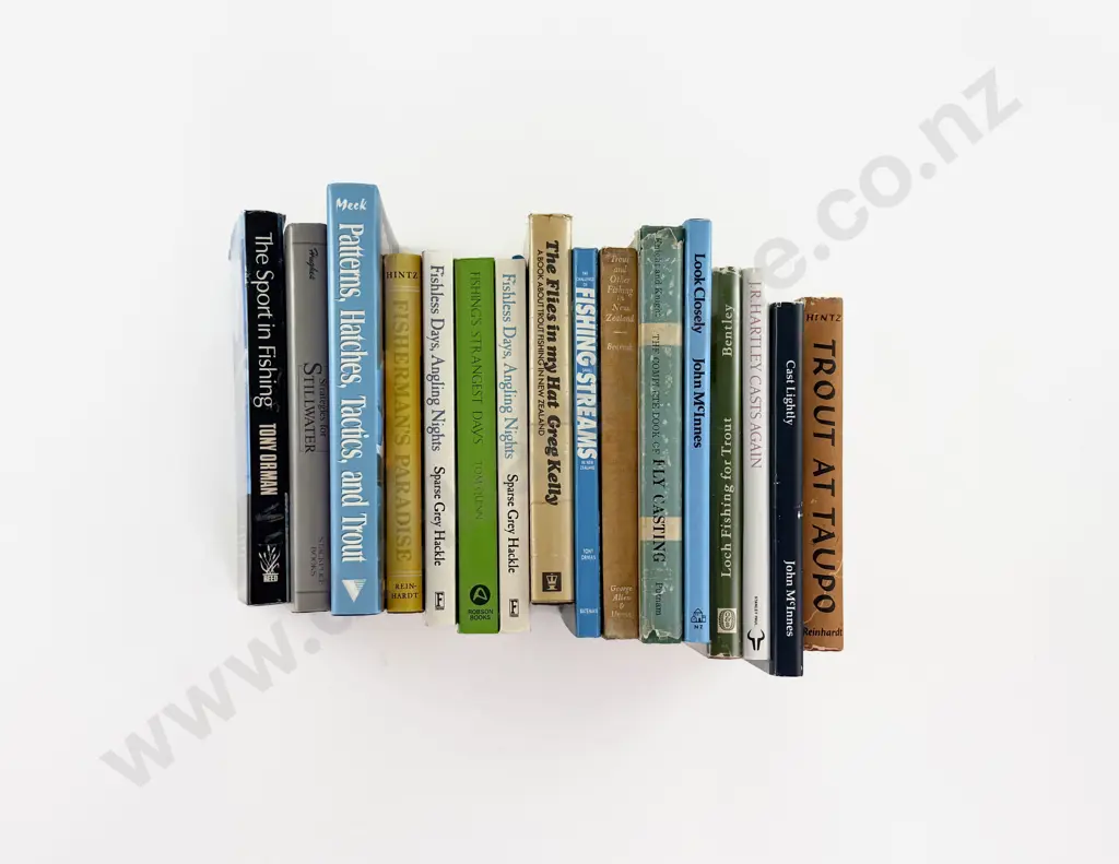 Box Of Assorted Fishing Books Image 1++