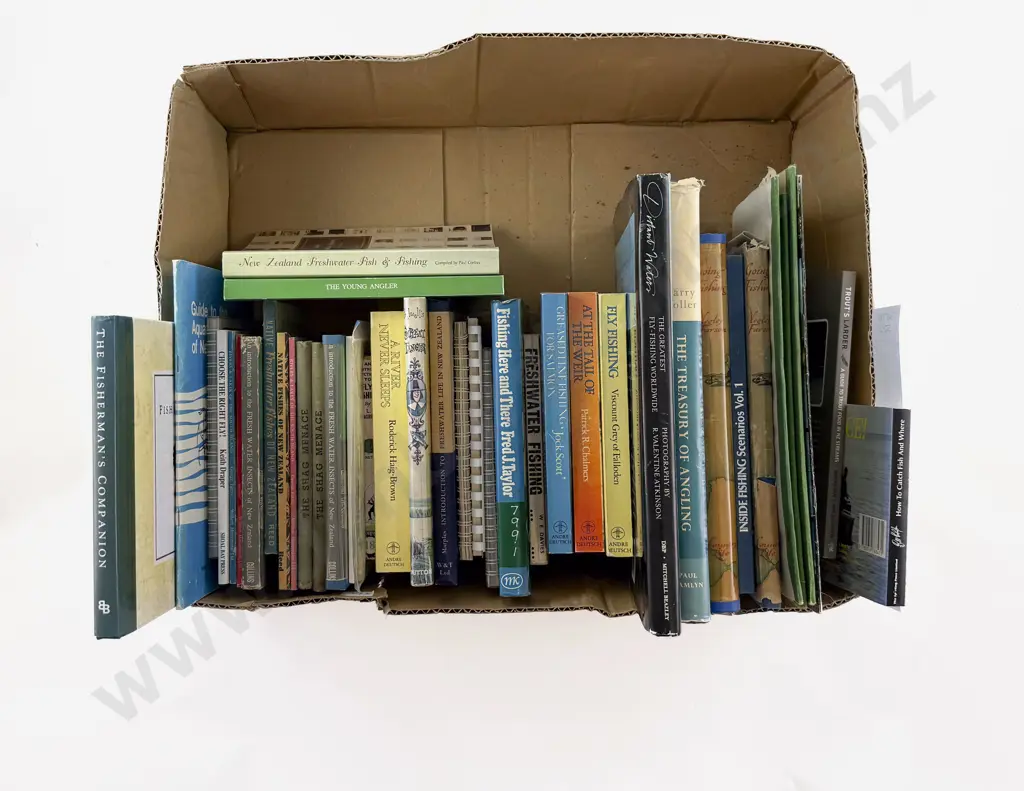 Box Of Assorted Fishing & Natural History Books Image 1++
