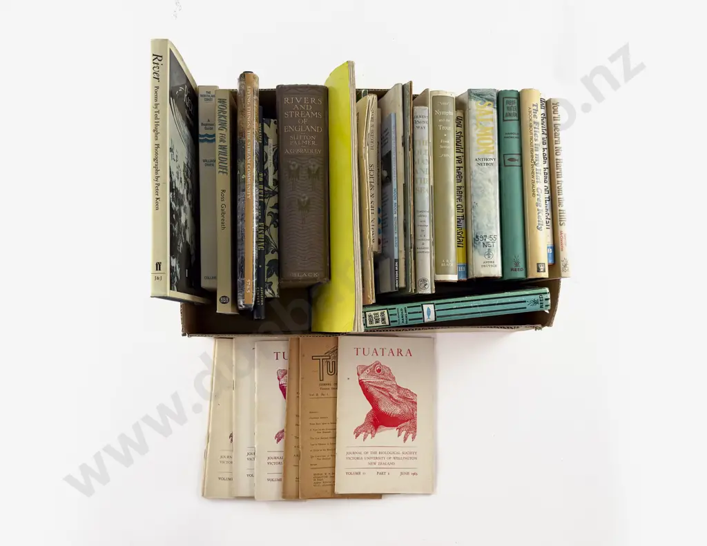 Box Of Assorted Fishing & Natural History Books Image 1++