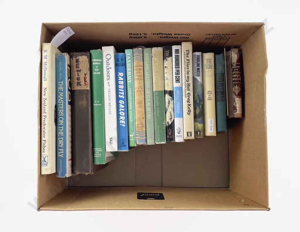 Box Of Assorted Fishing And Natural History Books Image 1++
