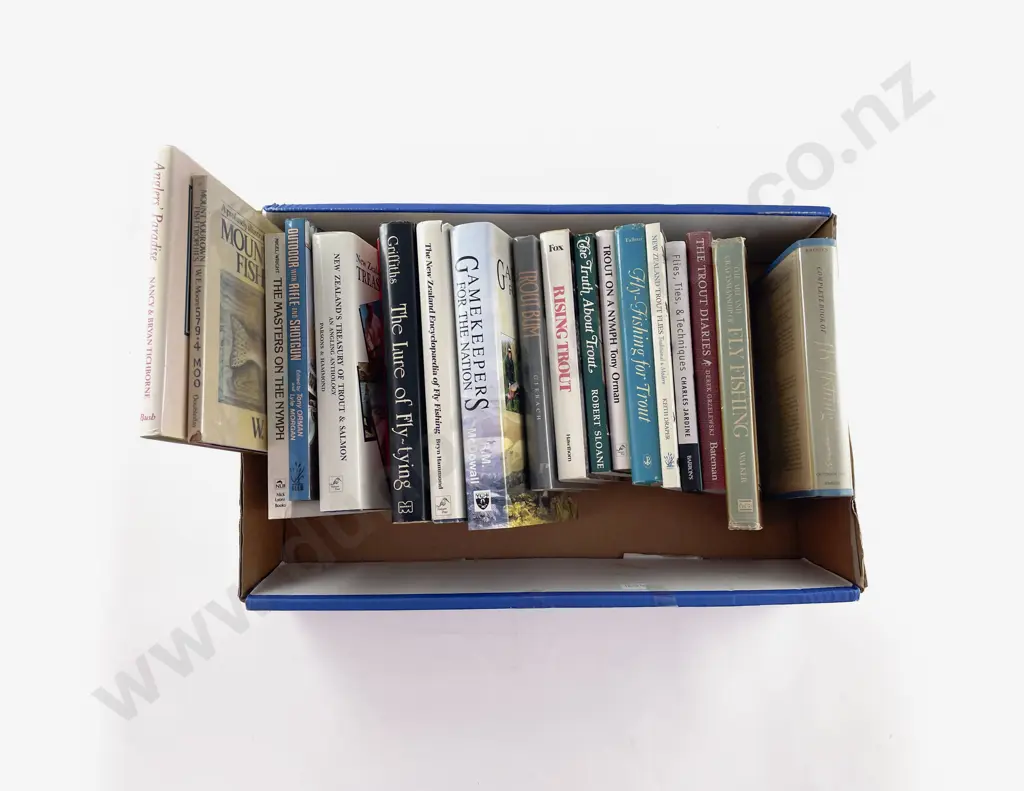 Box Of Assorted Fishing Books Image 1++