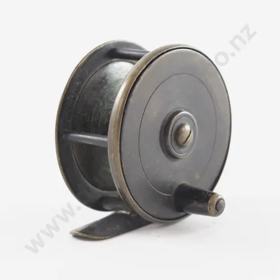 Small Vintage Bronzed Brass Fly Reel