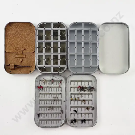 2 Aluminium Compartment Fly Boxes