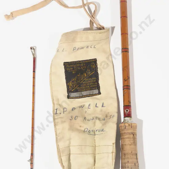 Vintage 2 Piece "The Makuri" 2 Piece Split Cane Fly Rod by W H Tisdall NZ