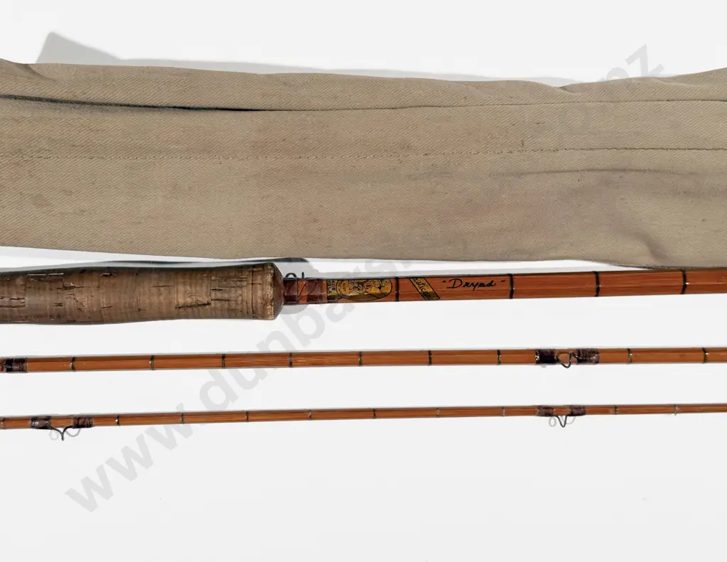Vintage English Made "Dryad" 3 Piece Split Cane Fly Rod Image 1++