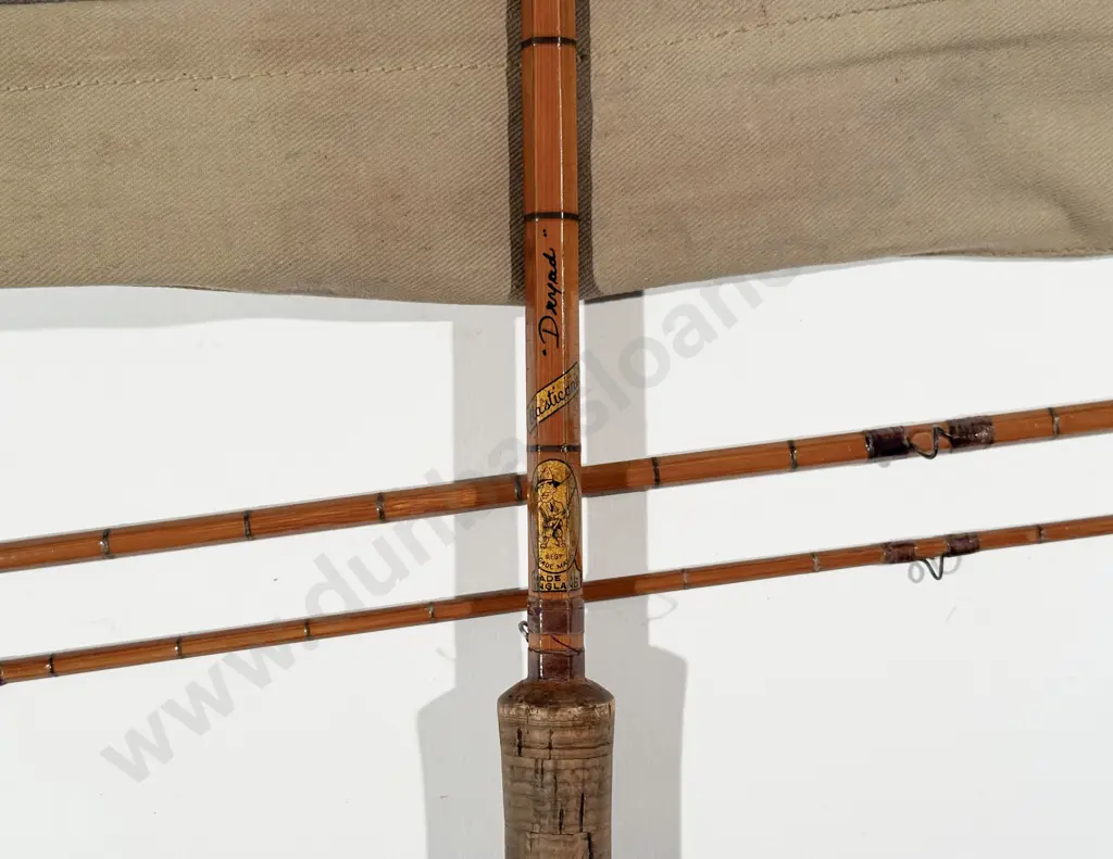 Vintage English Made "Dryad" 3 Piece Split Cane Fly Rod Image 1++