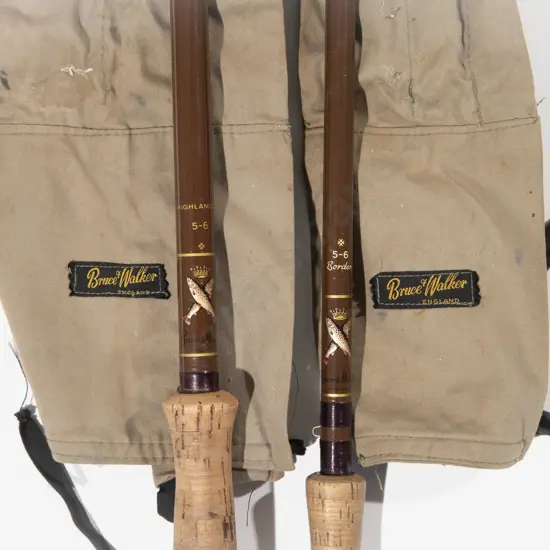 2 Vintage Bruce Walker Fibre Glass Rods