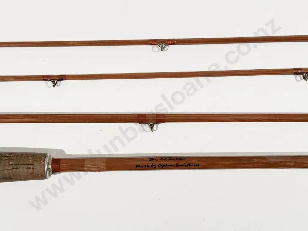 Vintage Ogden Smith "The NZ Rod" 3 Piece Split Cane Fly Rod Image 1++
