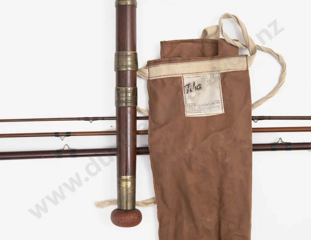 Antique Scottish Greenheart 3 Piece Salmon Rod by Forrest & Co Kelso Image 1++