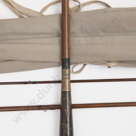 Antique Greenheart 3 Piece Salmon Rod by Atholl York House London