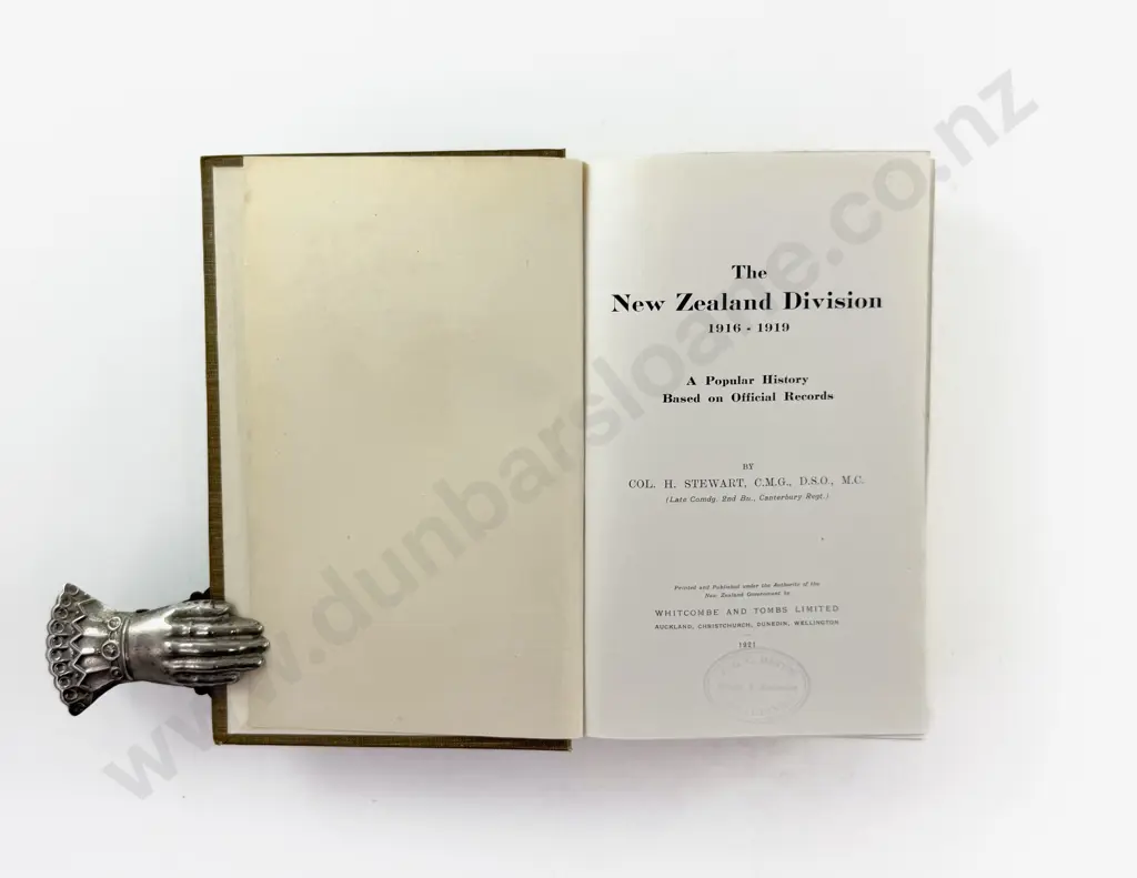 Stewart Col H - The New Zealand Division 1916-1919 Image 1++