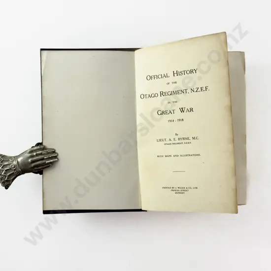 Byrne Lieut A E - Official History of the Otago Regiment in the Great War