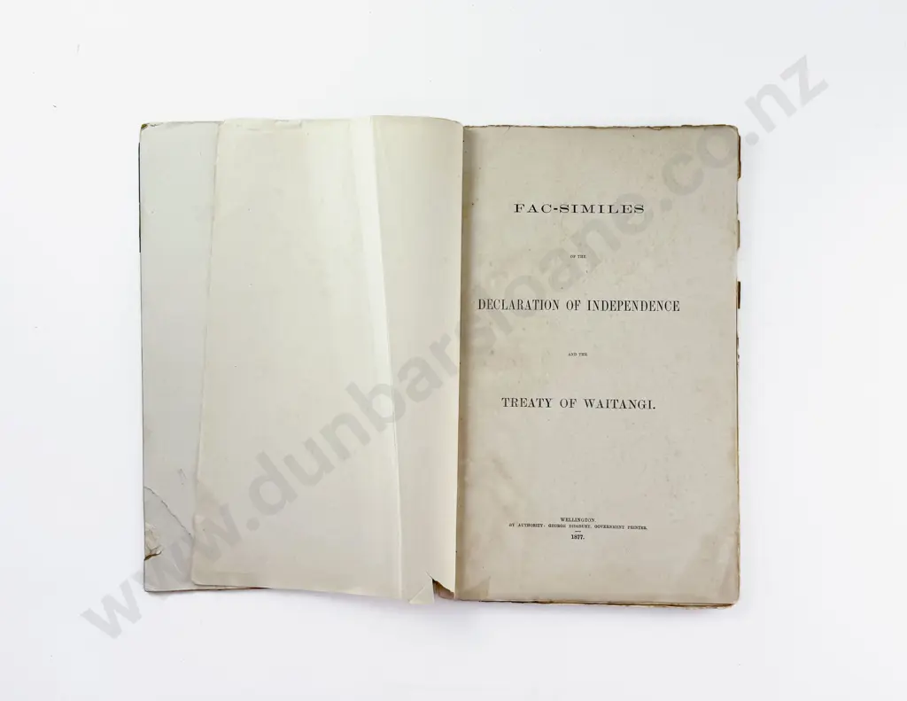 (-) Fac-Similes of the Declaration Of Independence and the Treaty Of Waitangi Image 1++