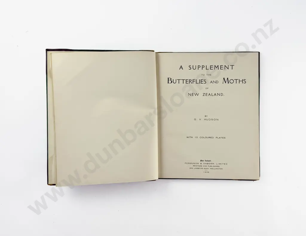 Hudson G V - A Supplement to the Butterflies and Moths of New Zealand Image 1++