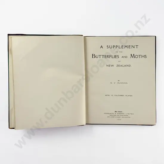 Hudson G V - A Supplement to the Butterflies and Moths of New Zealand