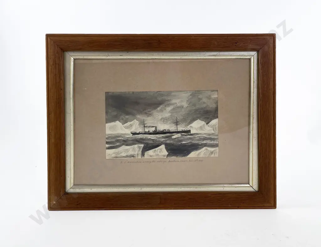 Unknown Artist - S S "Nairnshire among the icebergs Southern Ocean Feb 13th 1897 Image 1++