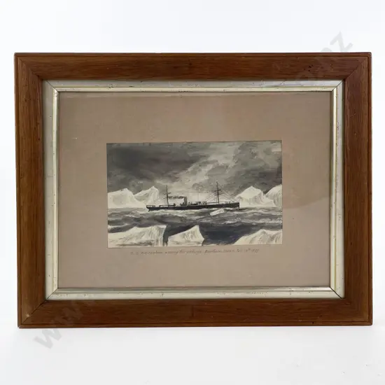 Unknown Artist - S S "Nairnshire among the icebergs Southern Ocean Feb 13th 1897