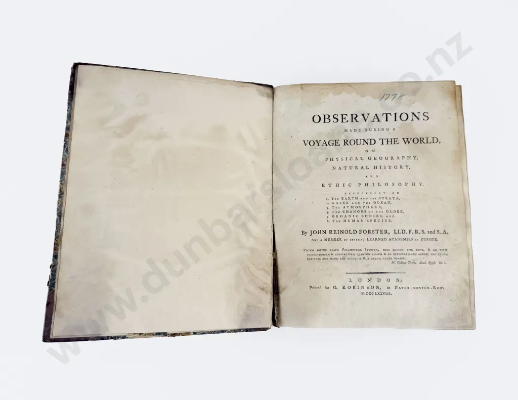 Forster John Reinold - Observations Made During A Voyage Round The World Image 1++