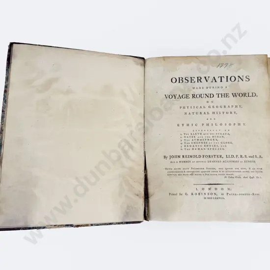 Forster John Reinold - Observations Made During A Voyage Round The World