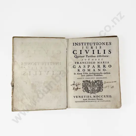 Romano Francisco Maria Gasparro - Institutiones Juris Civilis