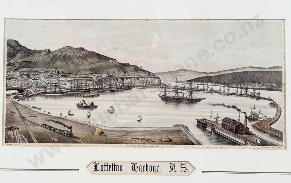 3 Antique NZ Chromolithographic Prints by A D Willis c1889 Image 1++