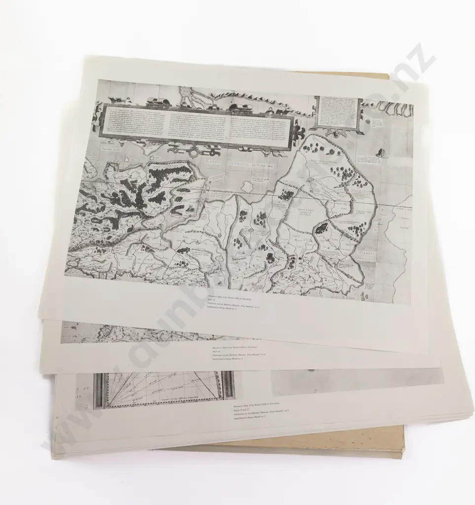 Large Facsimile Folio of Gerard Mercator's Map Of The World (1569) plus Book Image 1++