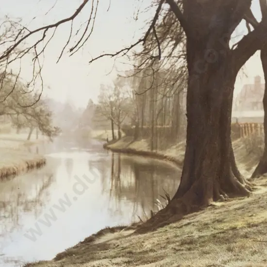 S C Hall - Winters morn River Avon