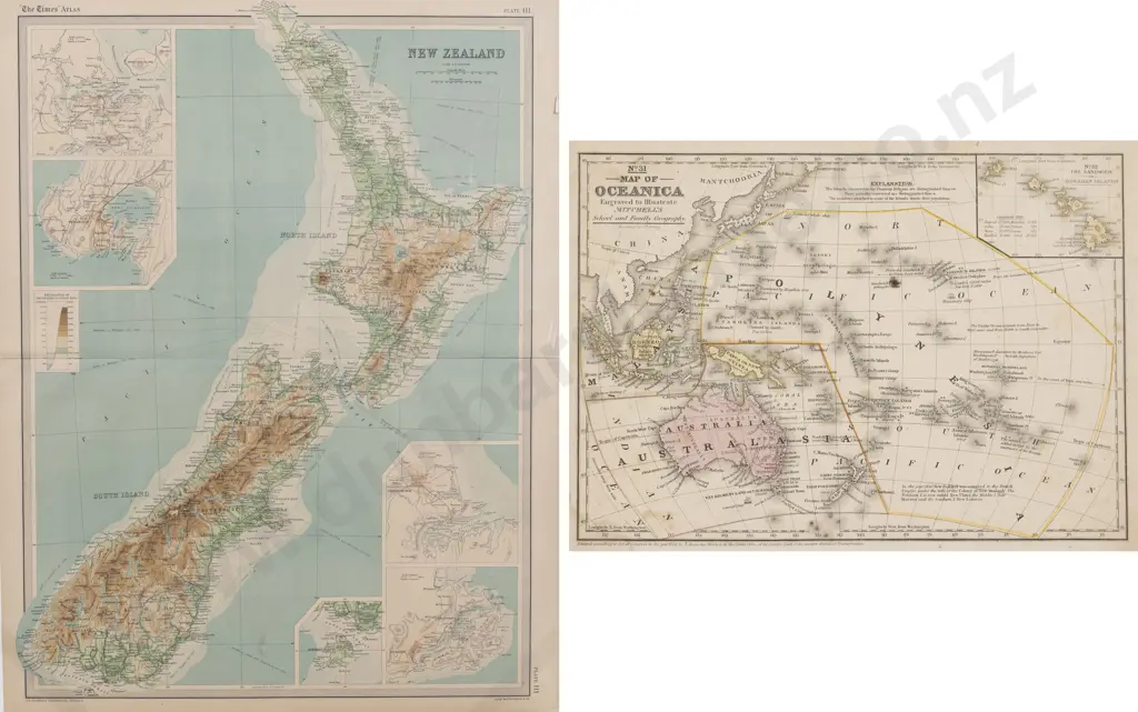 19th Century No 31 Map Of Oceanica Image 1++