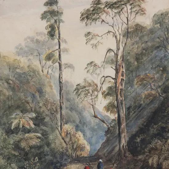 Capt Richard Aldworth Oliver (1811 - 1889) - A Forest Road