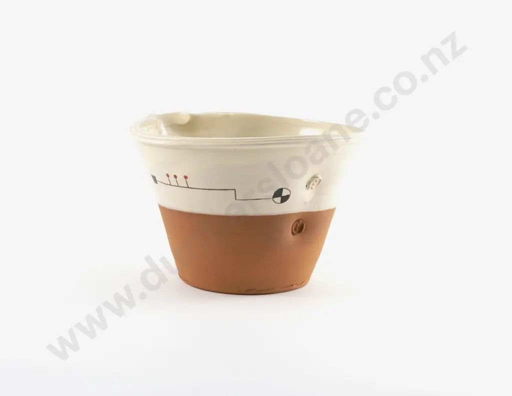 Paul Maseyk Semi-Glazed Terracotta Pouring Bowl Image 1++