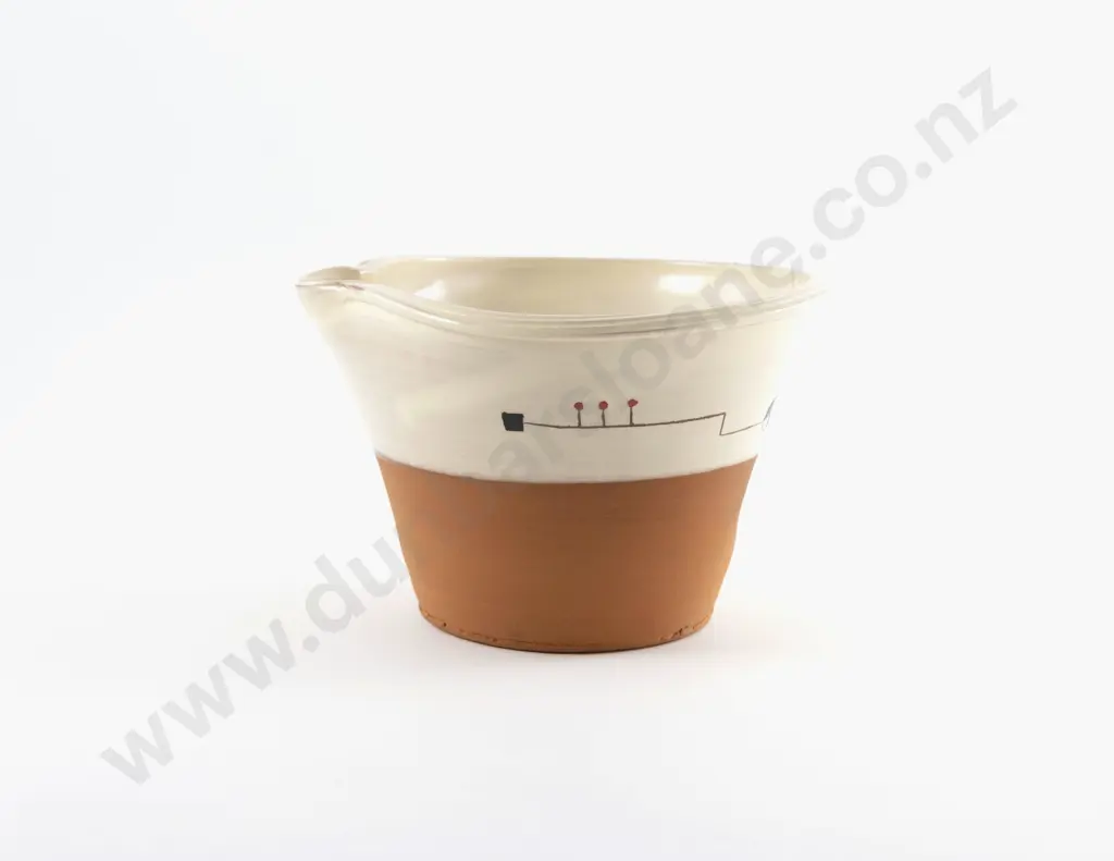 Paul Maseyk Semi-Glazed Terracotta Pouring Bowl Image 1++