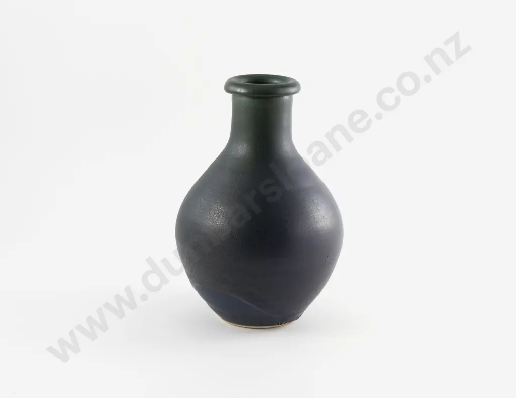 Len Castle Barium Glaze Bottle Vase Image 1++