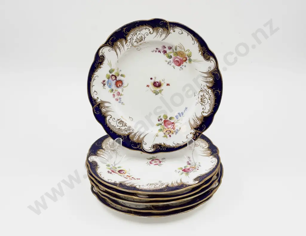 Six Coalport Fancy China Side Plates Image 1++