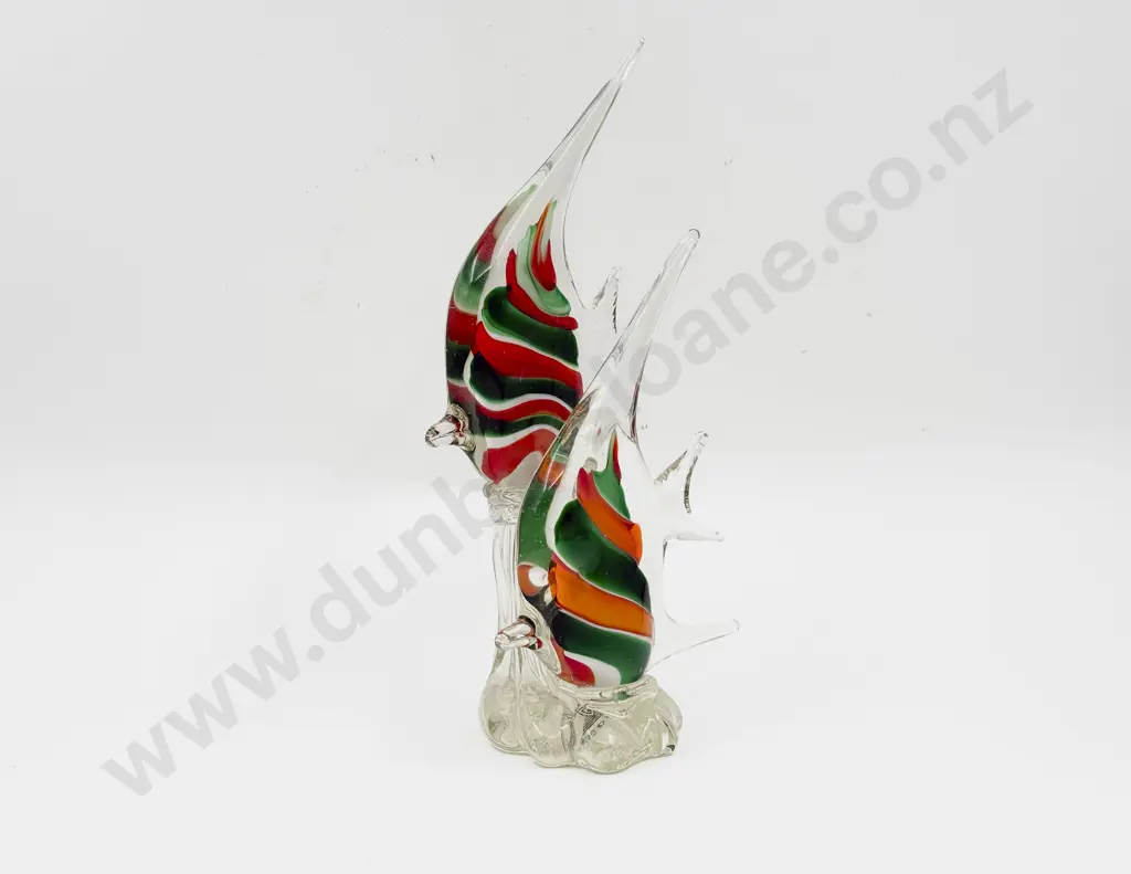 Art Glass Figure Group of Fish Image 1++