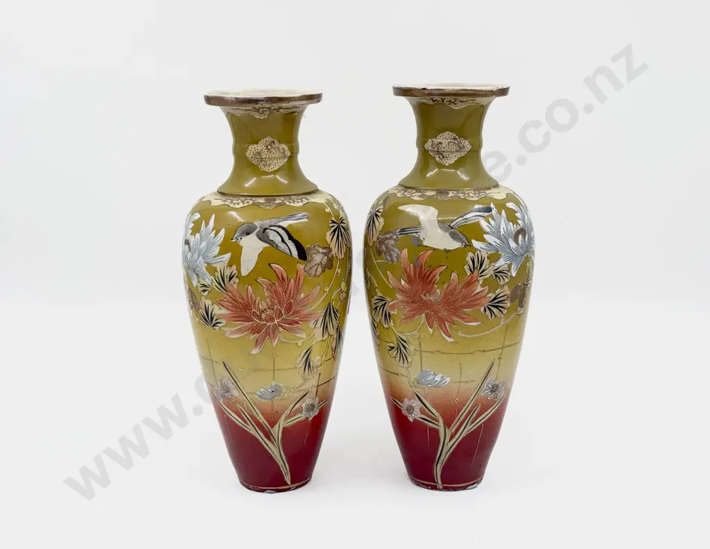 Pair of Satsuma Vases Image 1++