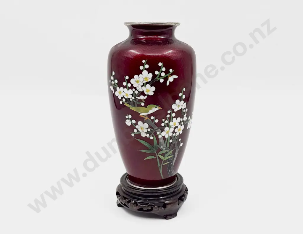 Wireless Cloisonne Vase & Stand Image 1++