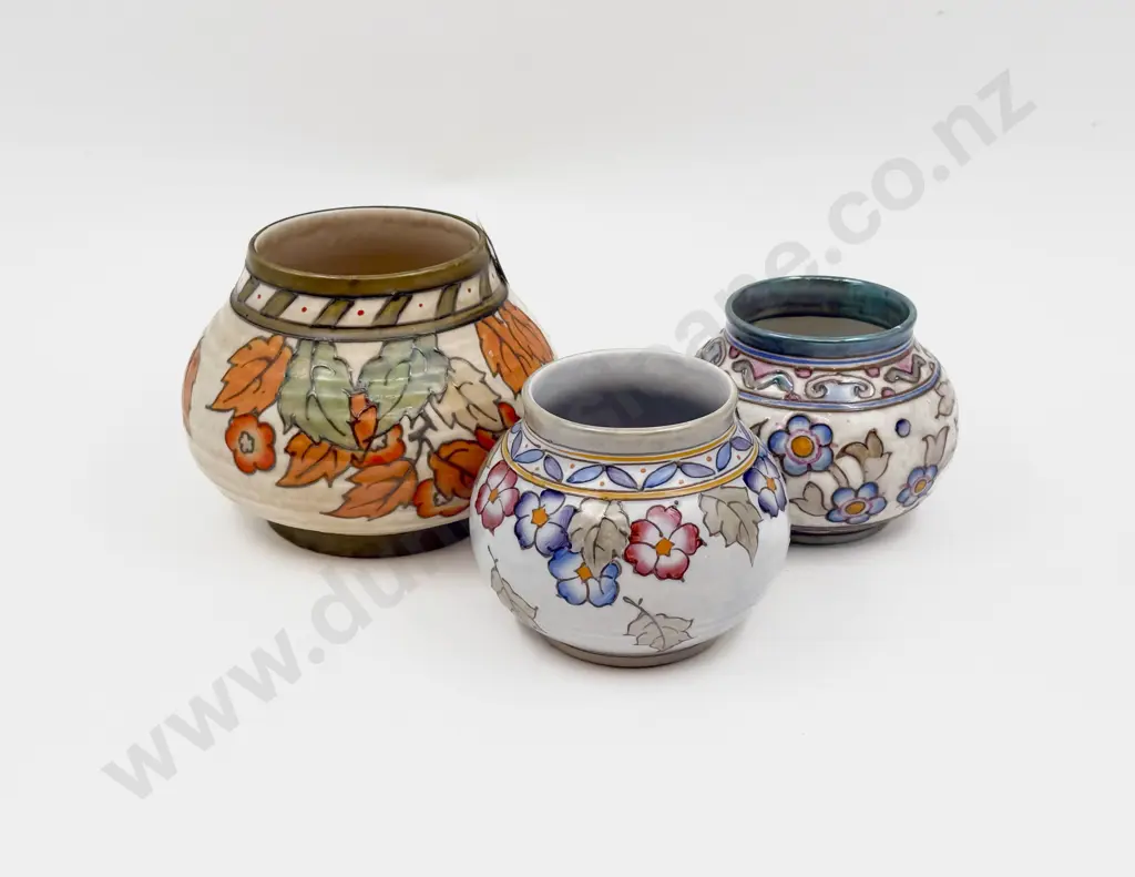 Three Pieces of Bursley Ware Charlotte Rhead Image 1++
