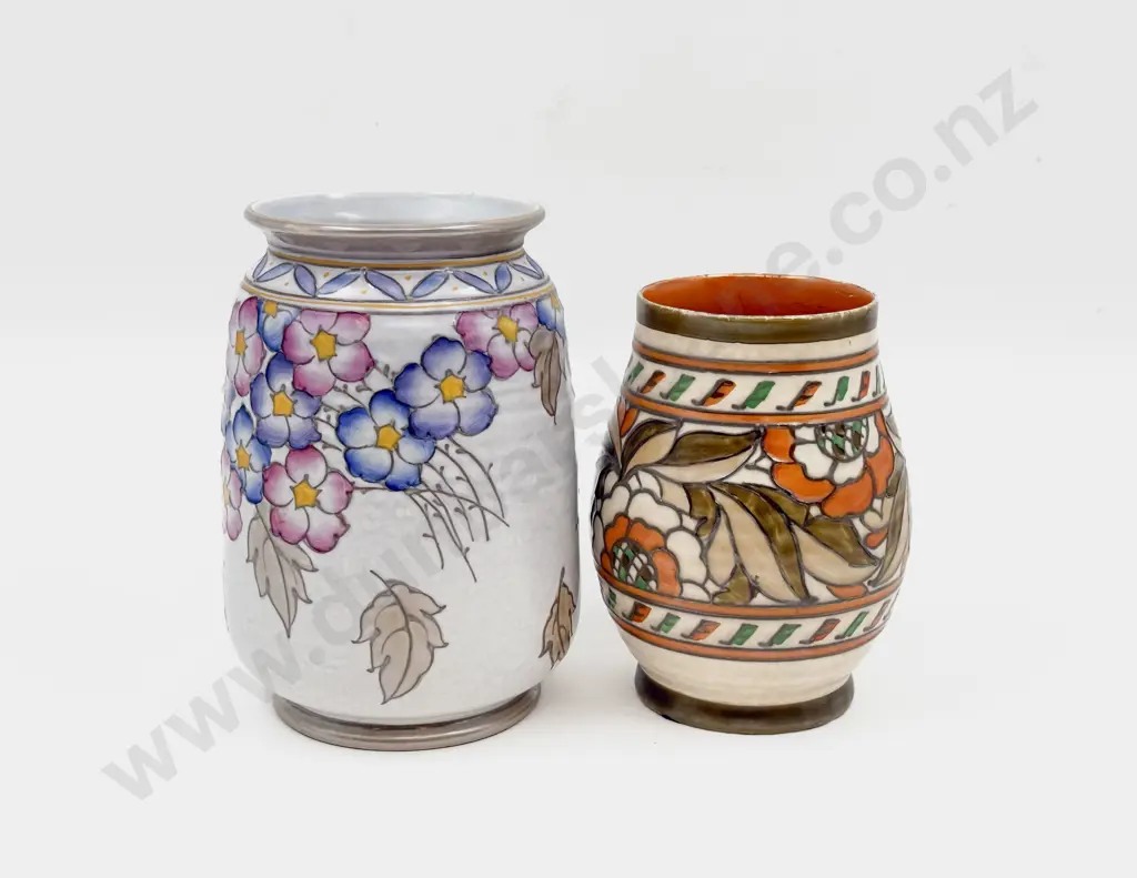 Two Bursley Ware Charlotte Rhead Vases Image 1++