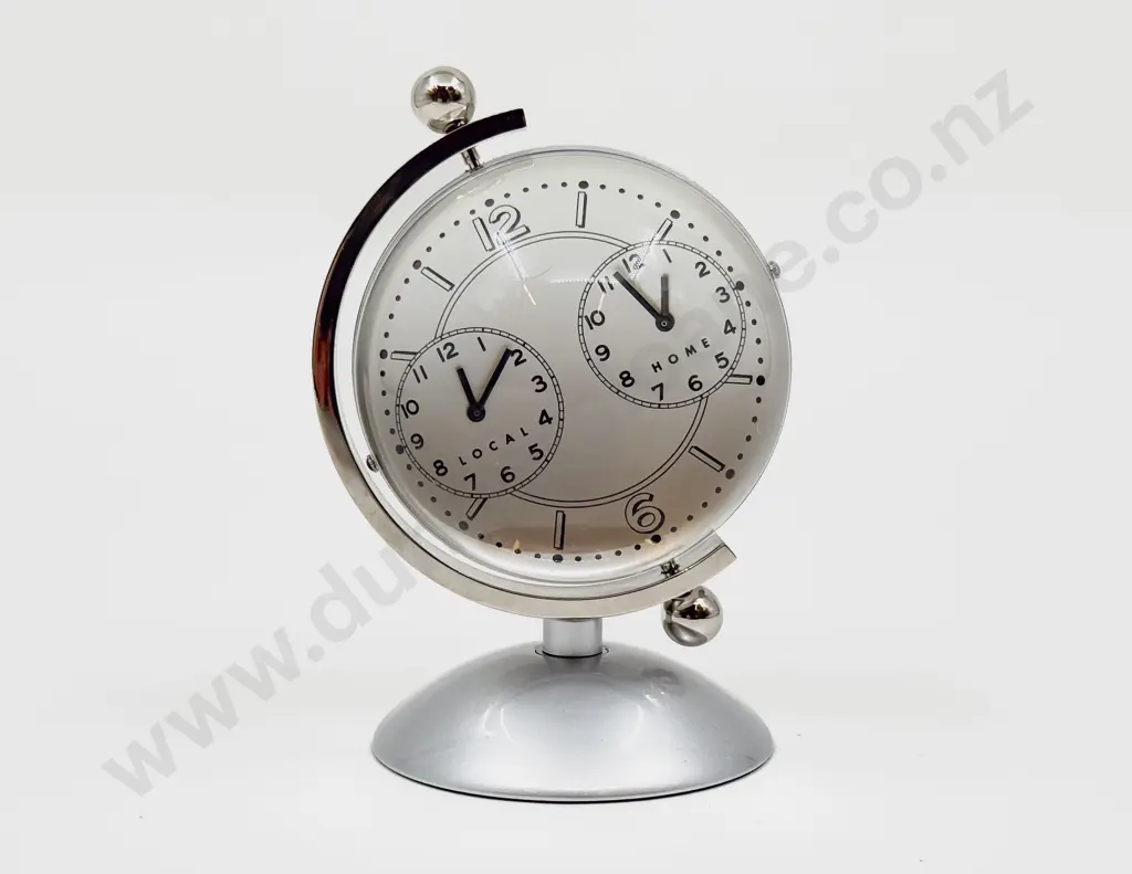 Dual Time Magnifying Globe Clock Image 1++