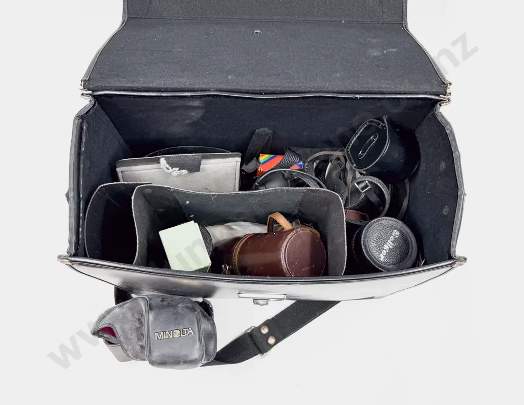 Camera Case of Assorted Lens & Accessories Image 1++