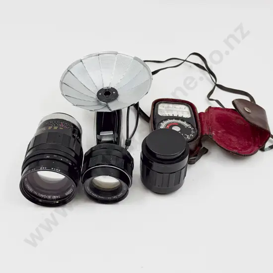 Camera Case of Assorted Lens & Accessories