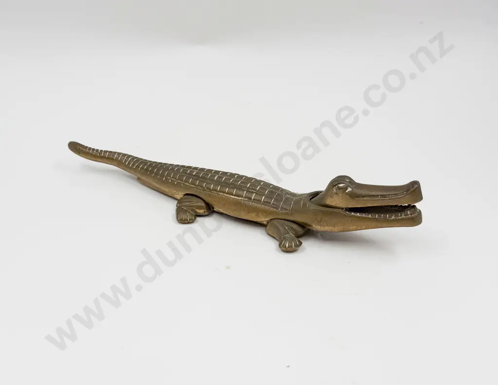 Brass Crocodile Form Nut Cracker Image 1++
