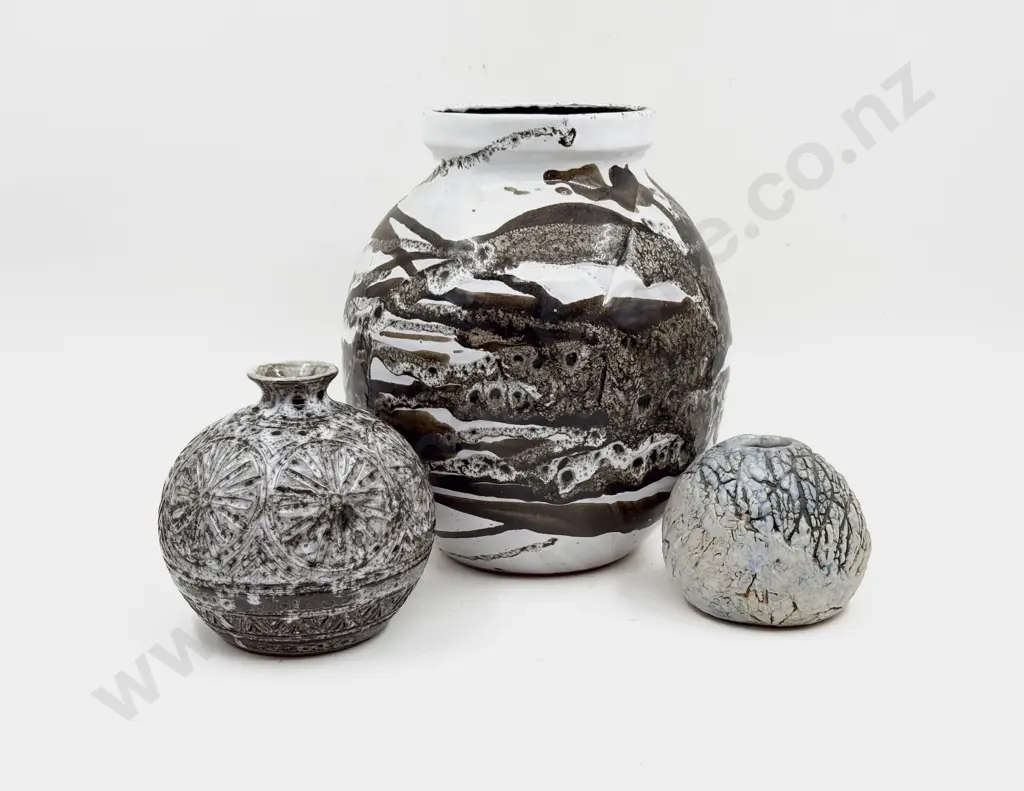 Three Assorted Pottery Vases Image 1++