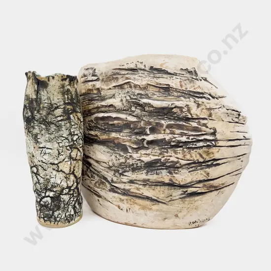 Patrick Williams Pottery Vase together with Large Pottery Form