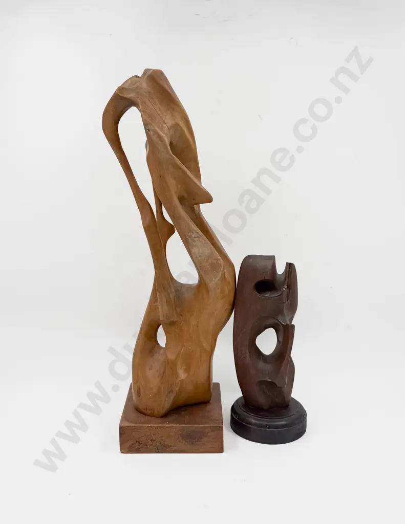 Two Patrick Williams Wooden Sculpture Forms (Faults) Image 1++