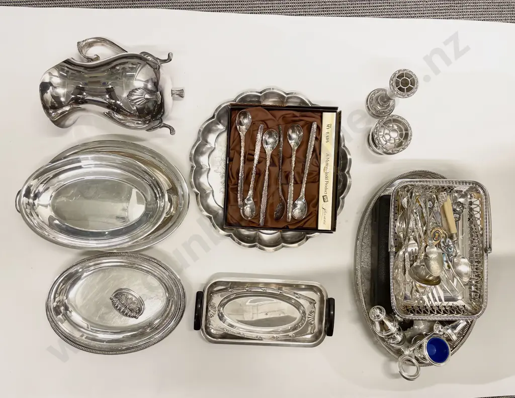 Large Quantity of Assorted S/P incl Oval Gallery Drinks Tray Image 1++