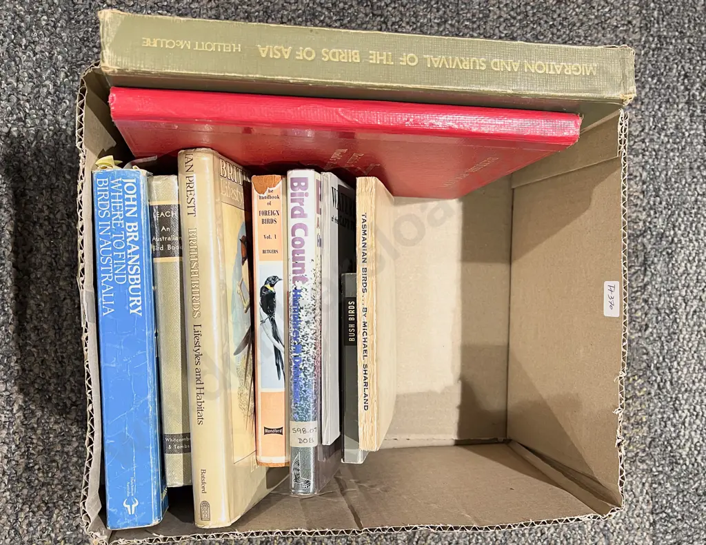 Box of Assorted Ornithological Reference Books Image 1++